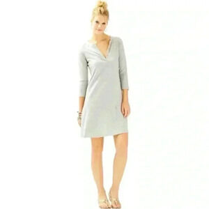 Lilly Pulitzer Banyan T Shirt Dress in Heather Solid Grey Size M- A30
